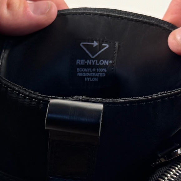 Prada Monolith Brushed Leather Re-Nylon Boots with Pouch Size 11 - Picture 4 of 7